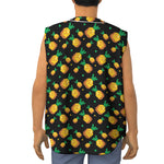 8-Bit Pixel Pineapple Print Sleeveless Baseball Jersey
