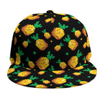 8-Bit Pixel Pineapple Print Snapback Cap