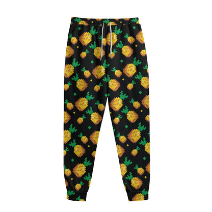 8-Bit Pixel Pineapple Print Sweatpants