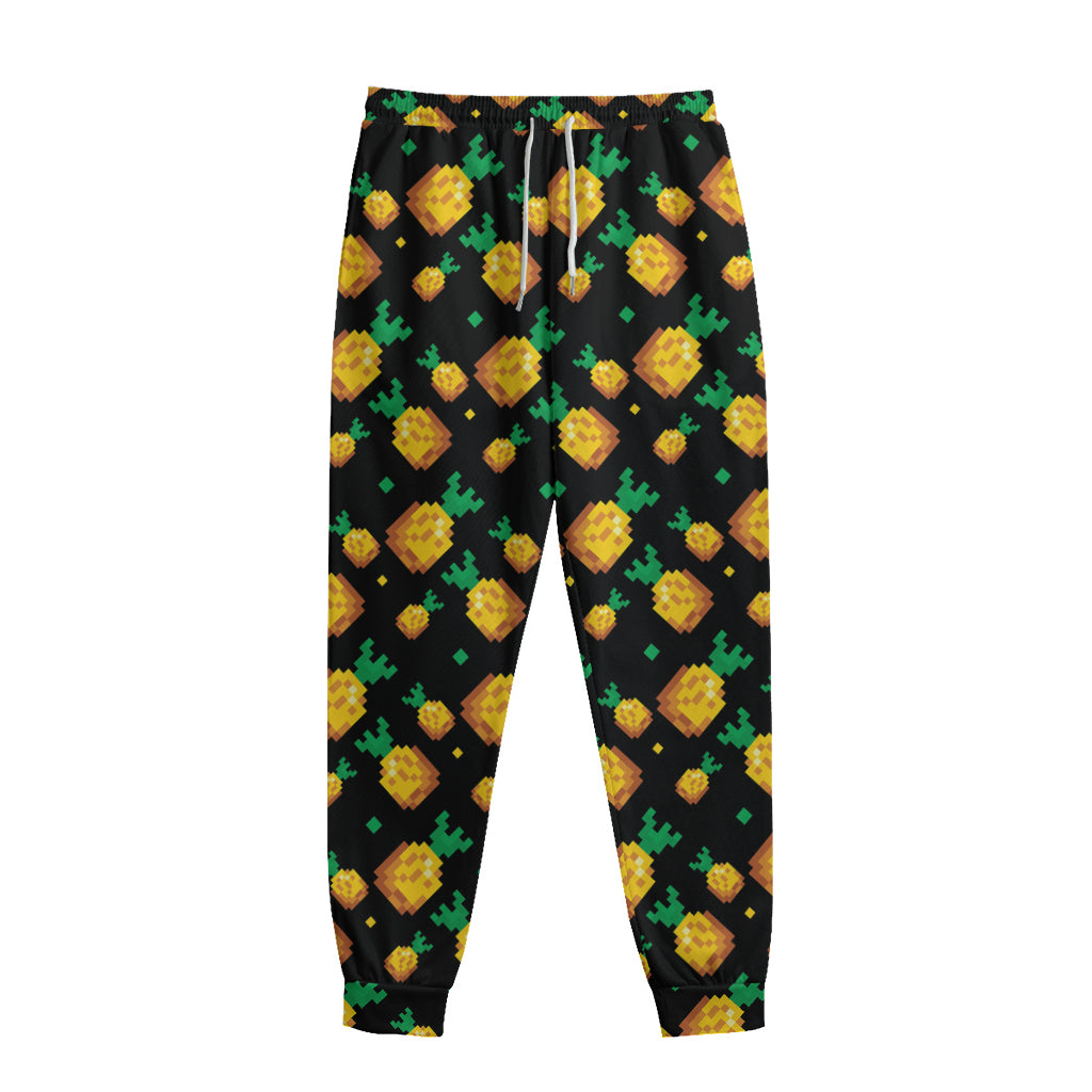 8-Bit Pixel Pineapple Print Sweatpants