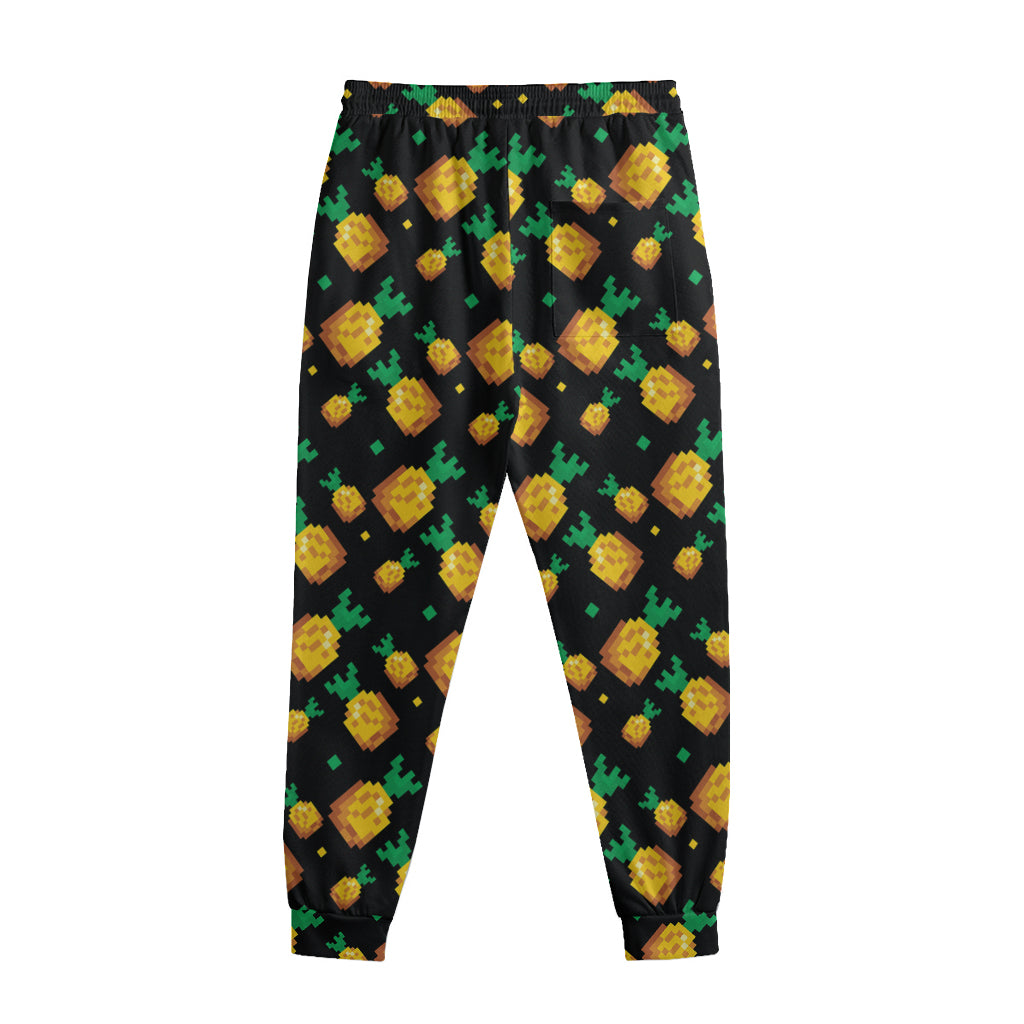 8-Bit Pixel Pineapple Print Sweatpants