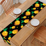 8-Bit Pixel Pineapple Print Table Runner