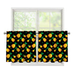 8-Bit Pixel Pineapple Print Tier Curtains