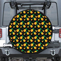 8-Bit Pixel Pineapple Print Tire Cover