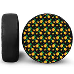 8-Bit Pixel Pineapple Print Tire Cover