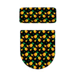 8-Bit Pixel Pineapple Print Toilet Lid And Tank Cover Set