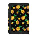 8-Bit Pixel Pineapple Print Trifold Wallet