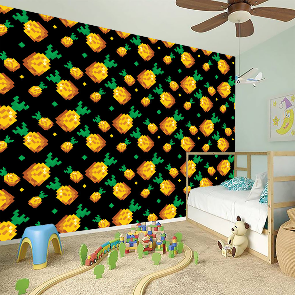8-Bit Pixel Pineapple Print Wall Sticker