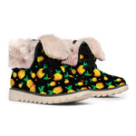 8-Bit Pixel Pineapple Print Winter Boots