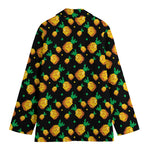 8-Bit Pixel Pineapple Print Women's Blazer