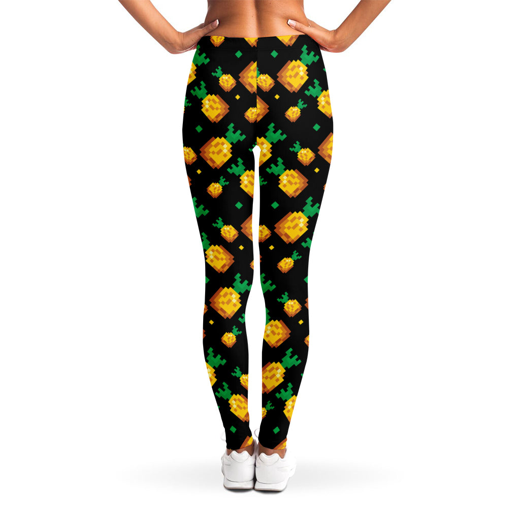 8-Bit Pixel Pineapple Print Women's Leggings