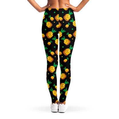 8-Bit Pixel Pineapple Print Women's Leggings