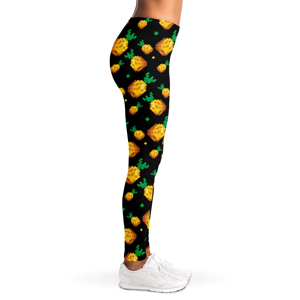 8-Bit Pixel Pineapple Print Women's Leggings