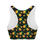 8-Bit Pixel Pineapple Print Women's Sports Bra