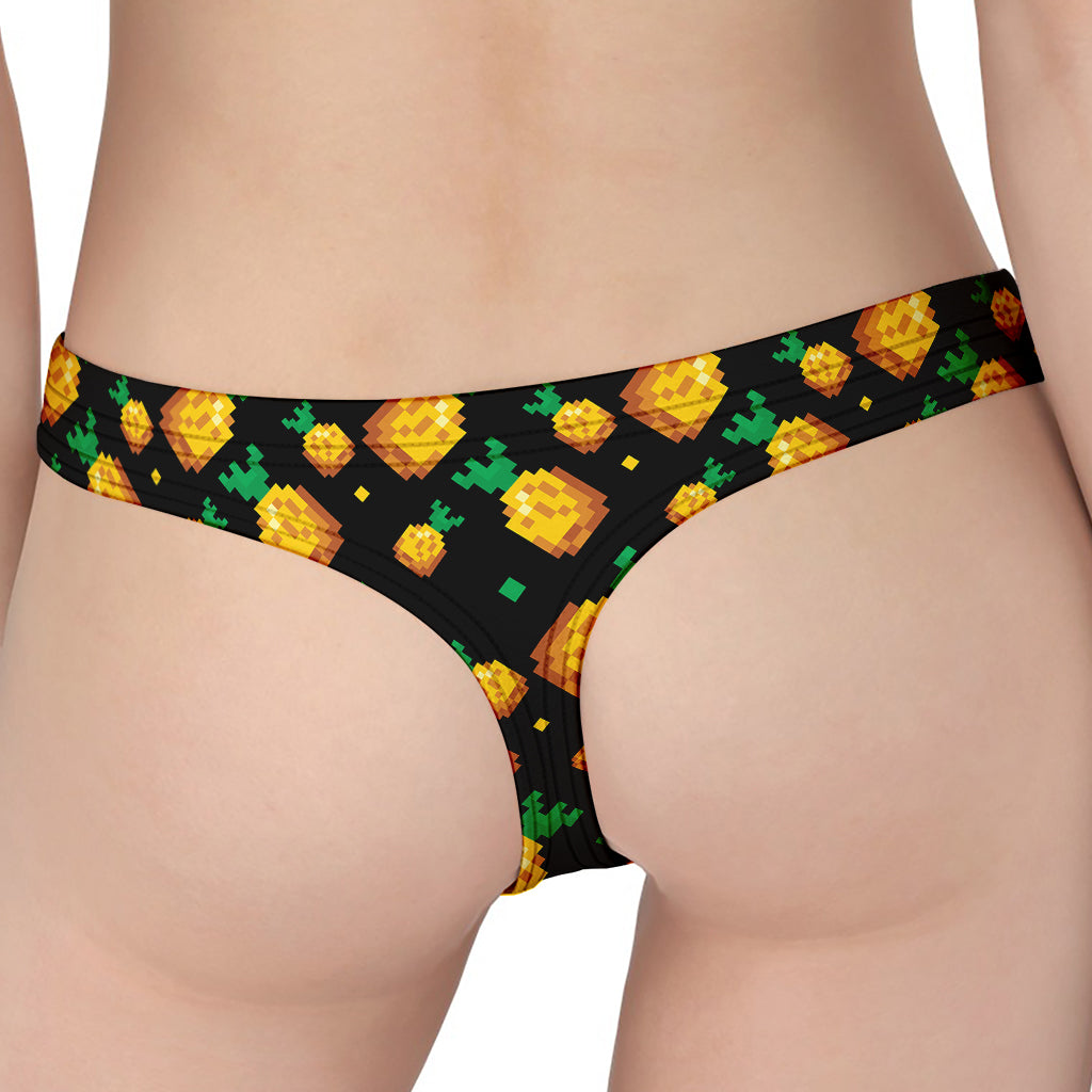 8-Bit Pixel Pineapple Print Women's Thong