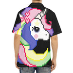 8-Bit Pixel Unicorn Print Aloha Shirt