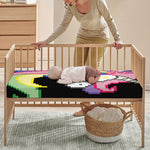 8-Bit Pixel Unicorn Print Baby Crib Sheet