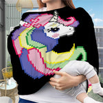 8-Bit Pixel Unicorn Print Baby Seat Cover