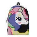 8-Bit Pixel Unicorn Print School Backpack