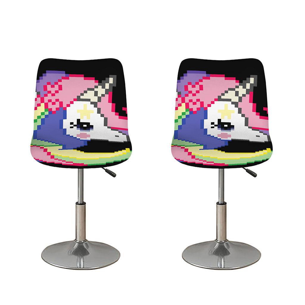 8-Bit Pixel Unicorn Print Bar Stool Covers