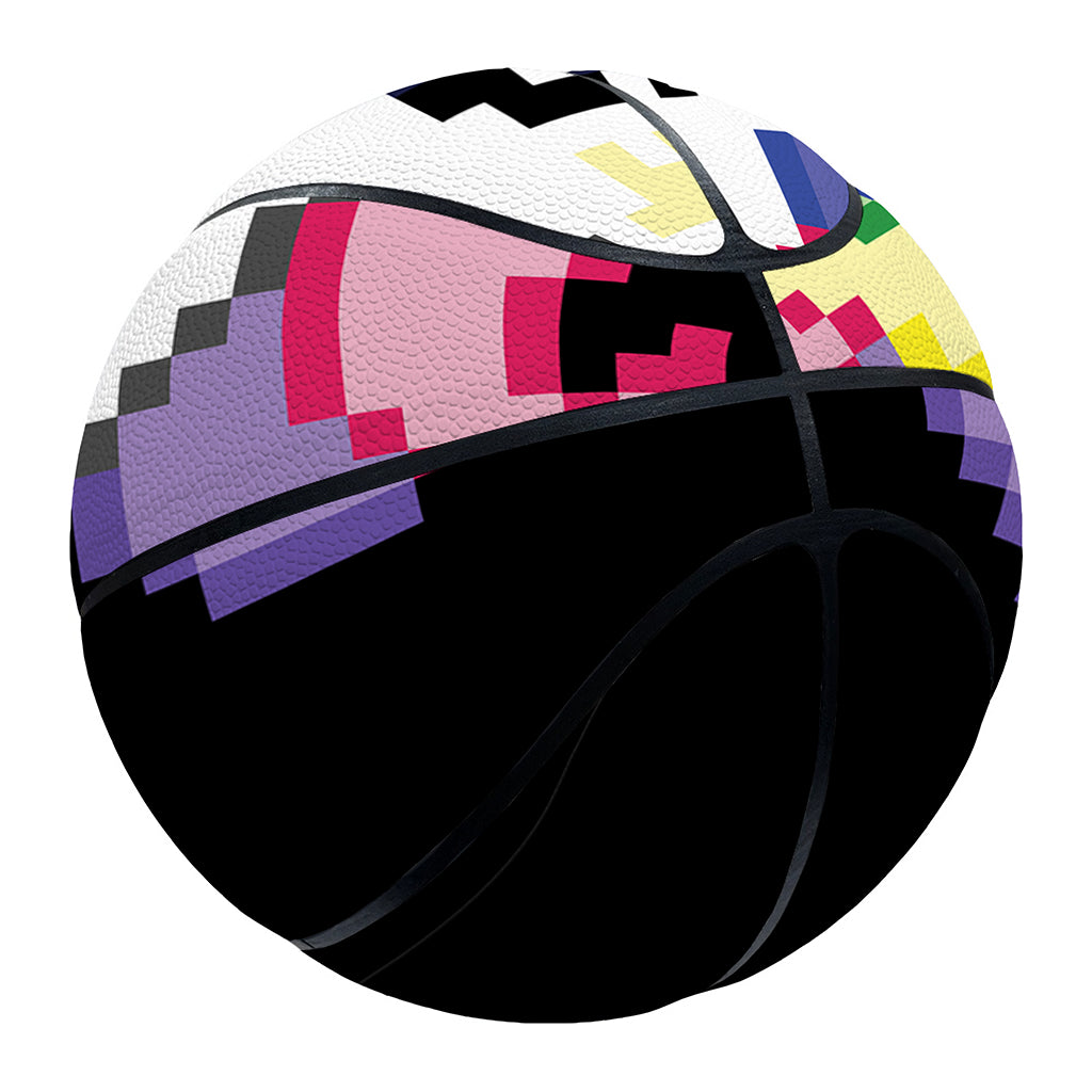 8-Bit Pixel Unicorn Print Basketball