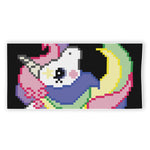 8-Bit Pixel Unicorn Print Beach Towel
