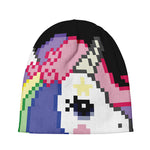8-Bit Pixel Unicorn Print Beanie