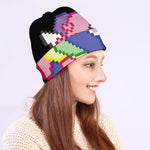 8-Bit Pixel Unicorn Print Beanie
