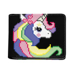 8-Bit Pixel Unicorn Print Bifold Wallet