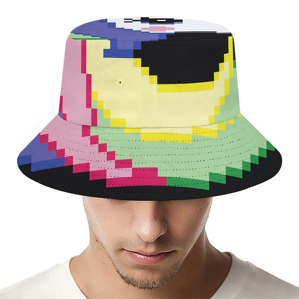8-Bit Pixel Unicorn Print Bucket Hat