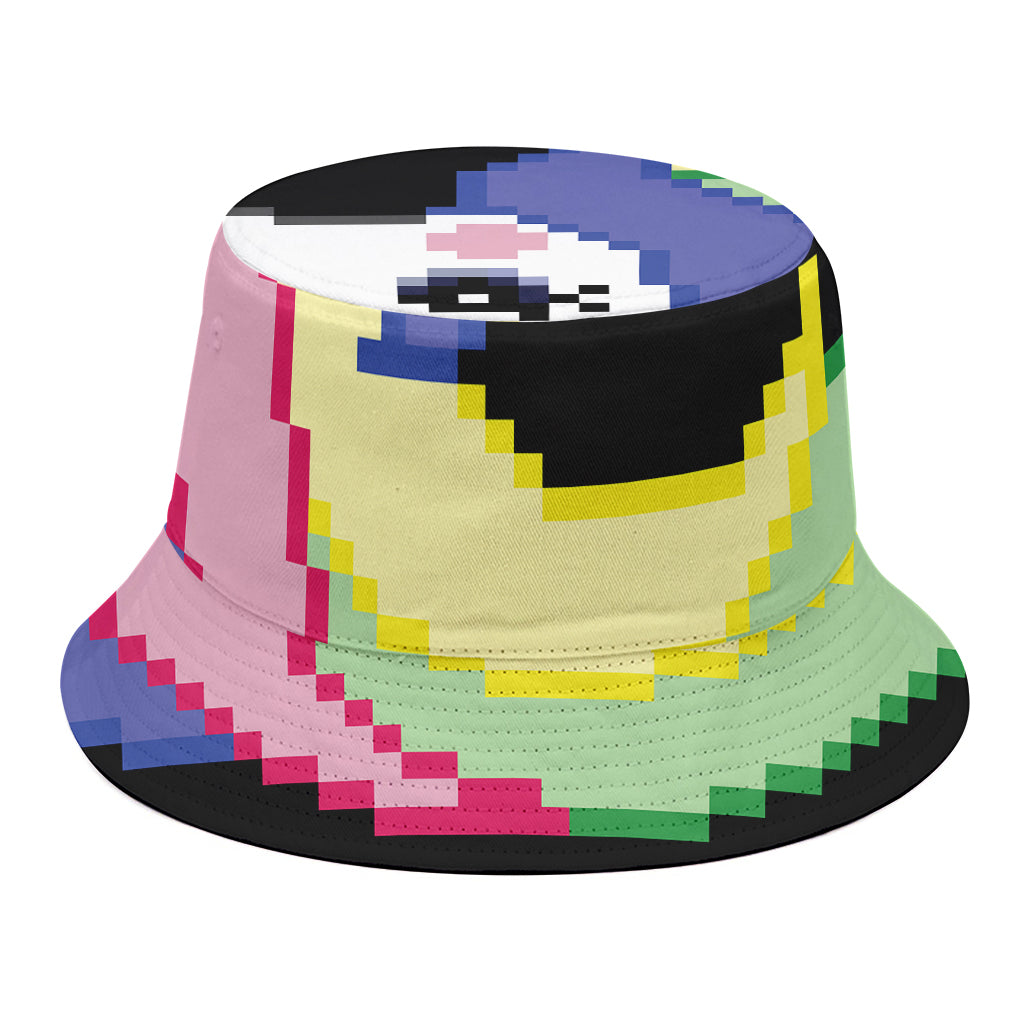 8-Bit Pixel Unicorn Print Bucket Hat