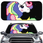 8-Bit Pixel Unicorn Print Car Windshield Sun Shade