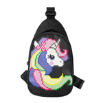 8-Bit Pixel Unicorn Print Chest Bag