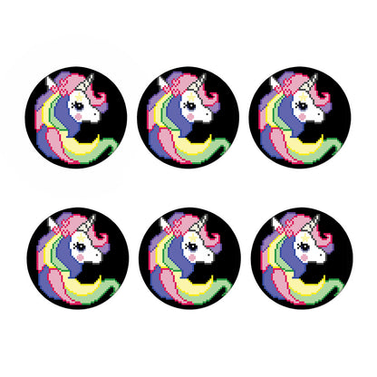 8-Bit Pixel Unicorn Print Coaster Set