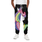 8-Bit Pixel Unicorn Print Cotton Pants