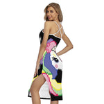 8-Bit Pixel Unicorn Print Cross Back Cami Dress