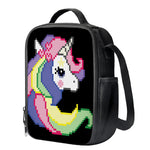 8-Bit Pixel Unicorn Print Crossbody Lunch Bag
