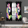8-Bit Pixel Unicorn Print Grommet Curtain Panels