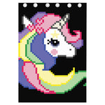 8-Bit Pixel Unicorn Print Curtain