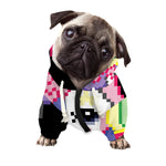 8-Bit Pixel Unicorn Print Dog Zip Up Hoodie