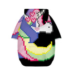 8-Bit Pixel Unicorn Print Dog Zip Up Hoodie