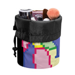 8-Bit Pixel Unicorn Print Drawstring Makeup Bag