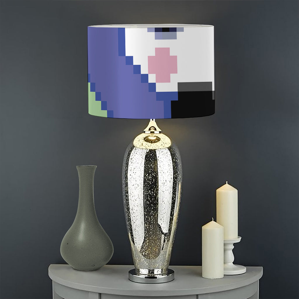 8-Bit Pixel Unicorn Print Drum Lamp Shade