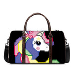8-Bit Pixel Unicorn Print Duffle Bag