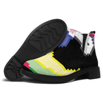 8-Bit Pixel Unicorn Print Flat Ankle Boots