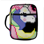 8-Bit Pixel Unicorn Print Front Pocket Bible Bag