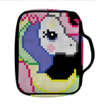8-Bit Pixel Unicorn Print Front Pocket Bible Bag