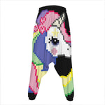 8-Bit Pixel Unicorn Print Hammer Pants
