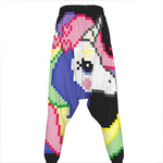 8-Bit Pixel Unicorn Print Hammer Pants