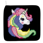 8-Bit Pixel Unicorn Print Hand Towel